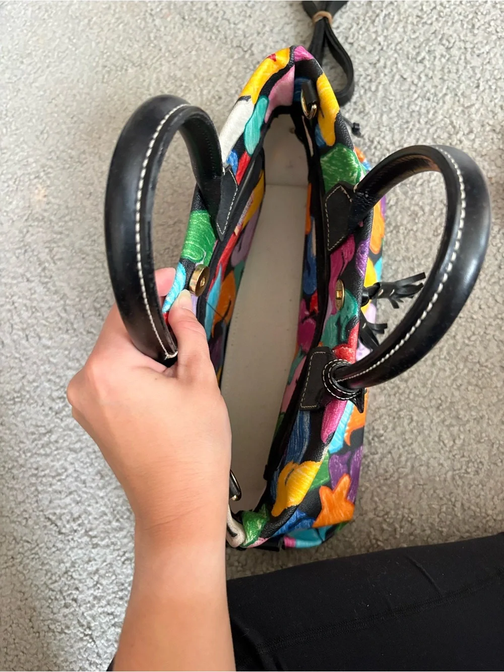Dooney & Bourke Rainbow Wonder Duck Drawstring Tote